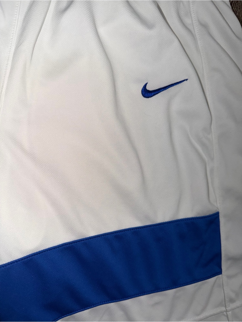 Nike Men’s Large Stock Fadeaway Basketball Shorts White blue CQ4353-108 - Picture 3 of 4